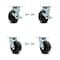 Service Caster 5 Inch Polyolefin Caster Set with Roller Bearings 4 Swivel Lock 2 Brake SCC SCC-30CS520-POR-TLB-BSL-2-BSL-2 - alternate 6